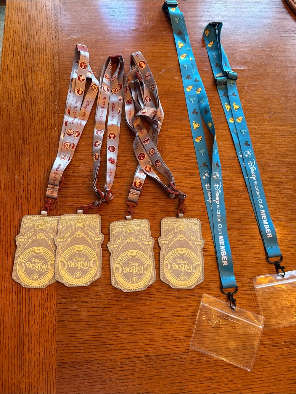 Inaugural Sailings Disney Destiny Castaway Club lanyards with ID holder